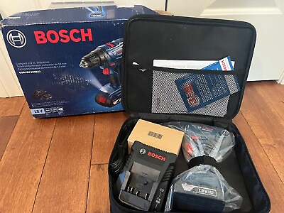 #ad Bosch 18V Li Ion 1 2 in. Compact Drill Driver Kit GSR18V 190B22 w 2 Batteries $96.99