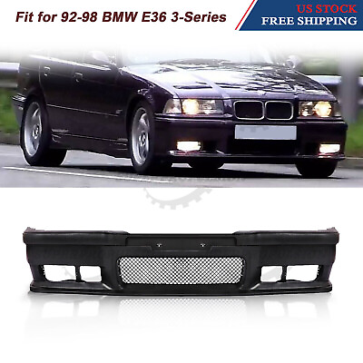 #ad Fit 92 98 BMW E36 3Series 1Pc M3 Style Replacement Front Bumper Body KitGrille $112.92