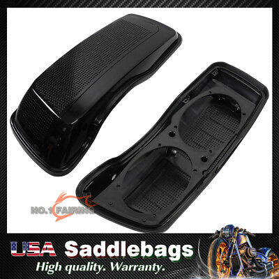 #ad Vivid Black Dual 6x9quot; Saddlebag Speaker Lid For 2014 Up Harley Touring Road King $82.75