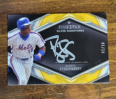 #ad 2019 Topps Five Star Silver Signature Gold #SS DS Darryl Strawberry Auto 02 10 $69.99