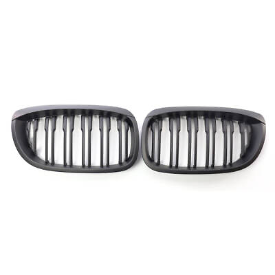 #ad Matte Black Front Dual Kidney Grill Grille For BMW 3 Series E46 Coupe 2003 2006 $32.99