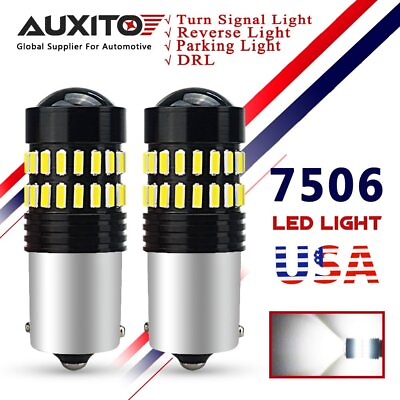 #ad AUXITO 2X 1156 7506 High Power LED Reverse Back Up Light Bulbs DRL Parking Light $13.59