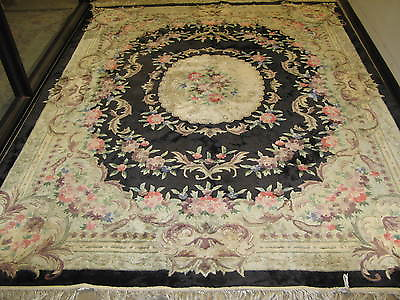 #ad Vintage Chinese Aubusson Rug Hand Knotted Silk 8#x27; x 10#x27; $1600.00