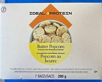 #ad Ideal Protein Butter Popcorn Flavoured Popped Cakes 7 Packets EXP 11 30 24 $50.99
