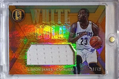 #ad 2016 Gold Standard LeBron James #PATCH 49 Game Worn Jersey Very Rare AU $415.00