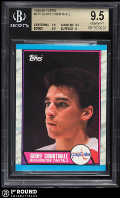 #ad POP 1: Geoff Courtnall RC BGS 9.5: 1989 90 Topps Rookie Card $49.49