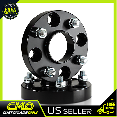#ad 2X Hub Centric Black Wheel Spacers 4x100 57.1 CB 12X1.5 25MM 1quot; INCH $48.95