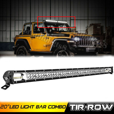 20#x27;#x27; Led Work Light Bar Triple Row Spot Flood Jeep Ford Dodge Truck SUV ATV Boat $33.03