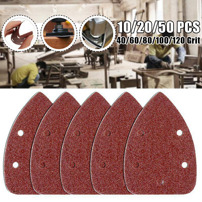 #ad 50x Sanding Disc 40 60 80 100 120 Grit Sander Pads Polish Sheets Mouse Sandpaper $11.99