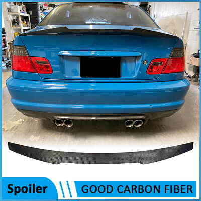 #ad For BMW 3Series E46 320i 325i 330i M3 Real Carbon Fiber Rear Trunk Spoiler Wing $140.59
