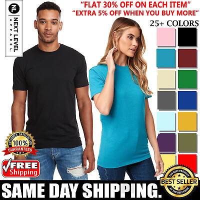 #ad Next Level Apparel Unisex Premium CVC Crew Neck Short Sleeves T Shirt N6210 $15.31