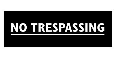 #ad Basic No Trespassing Sign $13.29