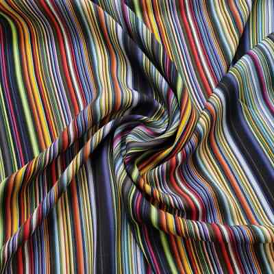 #ad 55#x27;#x27; Wide Colored Stripe Fabric Dress Shirt Pajamas Material Viscose Poplin $9.26