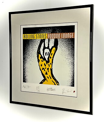 #ad ROLLING STONES Voodoo Lounge Limited Edition Signed Lithograph Poster 5000 $1000.00