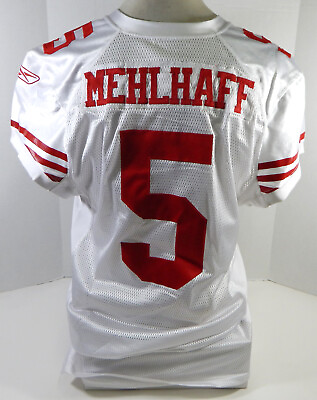 #ad 2009 San Francisco 49ers Taylor Mehlhaff #5 Game Issued White Jersey 44 DP26599 $299.99