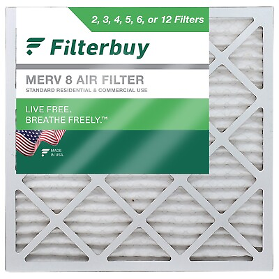 #ad Filterbuy 21x21x1 Pleated Air Filters Replacement for HVAC AC Furnace MERV 8 $128.40