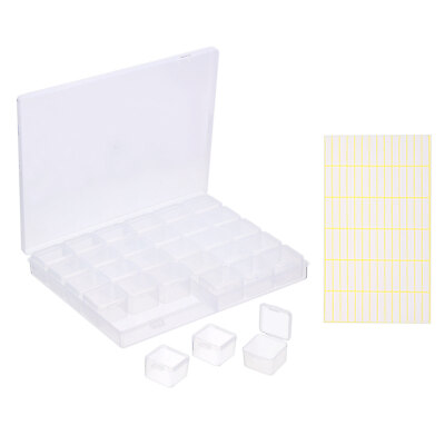 #ad 8x7x1.1 Inch Bead Storage Containers Box with 30 Pack Mini Box 1 Sheet Label AU $22.66