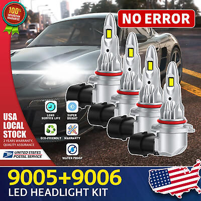 #ad MGT LED 9005 9006 Headlight Bulb High Low Beam 120W for Honda Civic 2004 2015 $28.59