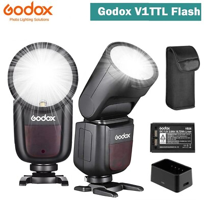 #ad Godox V1 TTL HSS Round Head Flash Speedlite For Canon Nikon Sony Fuji Olympus $259.00