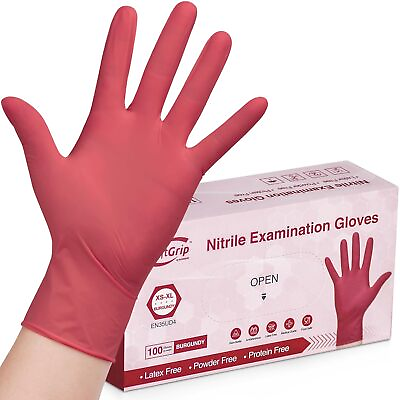 #ad 100pc Disposable Nitrile Exam 3 mil Latex Free Medical Cleaning Food Safe Gloves $8.99