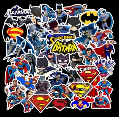 #ad 10 PCS DC Batman Superman Stickers BRAND NEW $2.99