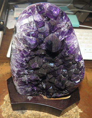 #ad LARGE AMETHYST CRYSTAL CLUSTER CATHEDRAL GEODE FROM URUGUAY $134.96