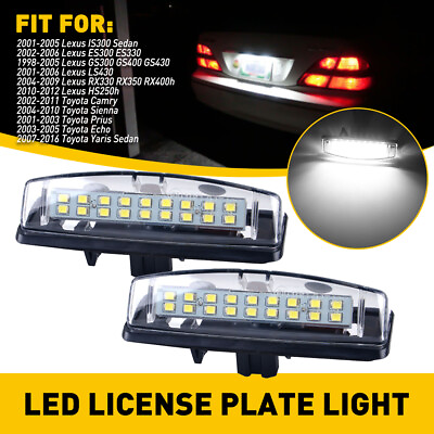 #ad 2X License For Plate LED Light Toyota Camry 2002 2011 2004 2010 Toyota Sienna $12.99