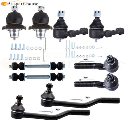 #ad 10pcs Front Ball Joints Tie Rods Sway Bar links For 1980 86 Nissan 720 RWD K9022 $68.24