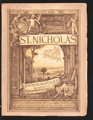 #ad St. Nicholas 1 1889 Century Art by Alfred Brenon A.B. Davies Nice art vintage... $225.00