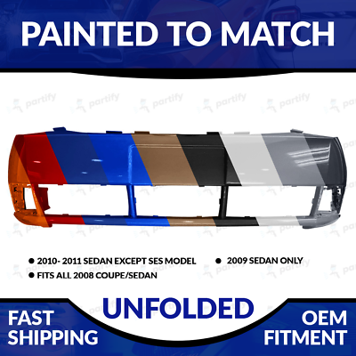 #ad NEW Painted Unfolded Front Bumper For 2008 2009 2010 2011 Ford Focus Sedan Coupe $333.99