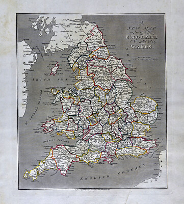 #ad 1812 Darton Union Atlas Map England Wales London Liverpool Oxford Nottingham UK $100.00