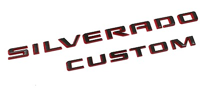 #ad Fits for 2019 2023 Silverado Rear Tailgate Emblem Custom Letter Badge Redline $24.90