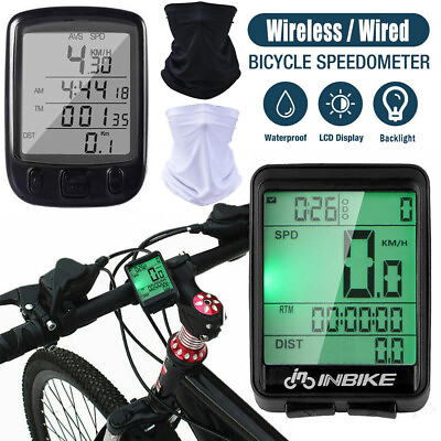 #ad Bike Bicycle Computer Wireless Wired Road Speedometer LCD Odometer Waterproof $14.99