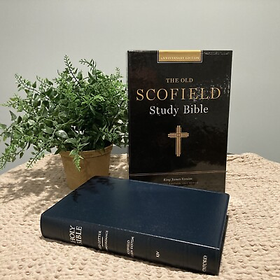 #ad Oxford 1945 edition Navy Leather Old Scofield KJV Study Reference Bible $39.99