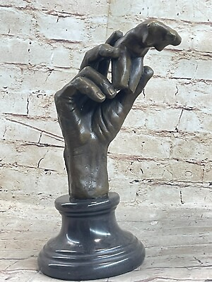 #ad Bronze Sculpture Auguste Rodin The Hand of God Collectible Figurine Decor $299.00