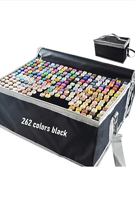 #ad Largest 262 Alcohol Markers Double Tipped Markers Permanent Marker Set $139.99