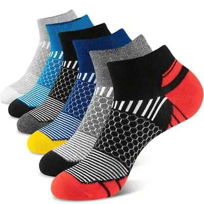 #ad MEN#x27;S SOCKS 6 Pairs Multi Colored Six Pair Pack Short Athletic Sport Footwear $5.95