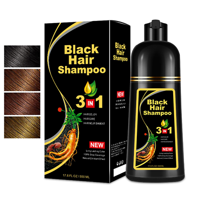#ad Hair Dye Shampoo 3 in 1 Hair Shampoo Instant Hair Dye Herbal Ingredients Gift US $17.99