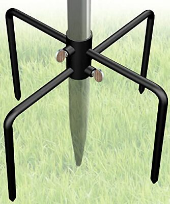 #ad Pole Stabilizer Stand Base with 4 Prongs for Outdoor Bird Feeder Pole In Ground $20.19