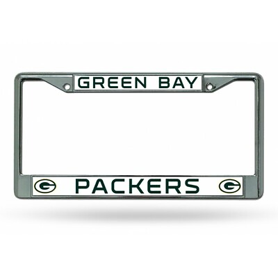 #ad green bay packers nfl football team logo chrome license plate frame usa made $29.99