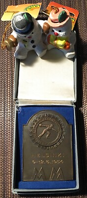 #ad bowling Finland Helsinki 1954. year plaque table medal sport $25.00