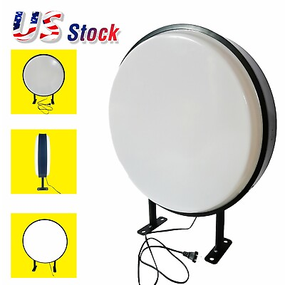 #ad 20quot; 50cm Blank LED Light Box Circular Projecting Lightbox Advertise Signs Supply $76.56