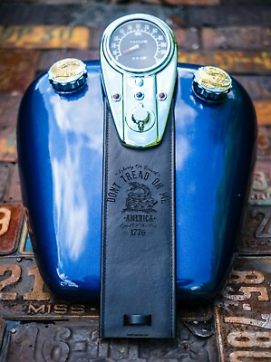 #ad Dont Tread on Me 1776 Leather Gas Tank Panel Bib Harley Davidson 3 Light Dash $95.99