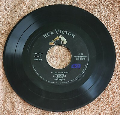 #ad Porter Wagoner....quot;A Satisfied Mind I Like Girls....quot; 45 RPM 7quot; Vinyl Record $5.20