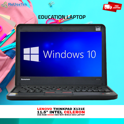 #ad Lenovo ThinkPad X131e 11.5quot; Intel Celeron 8GB RAM 500GB HDD Win10 Pro EDU Laptop $59.89