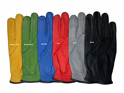 #ad #ad Mens All Cabretta Colored Leather Golf Gloves Left Hand $9.75