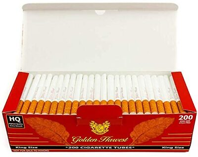 #ad Golden Harvest RED Cigarette Filter Tubes King Size 200ct Per Box 5 Boxes $23.01