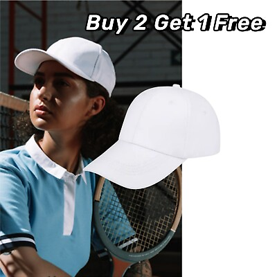 #ad Premium Solid Fitted Baseball Cap Hat Trucker Blank Plain Flat Buy 2 Get 1 Free $7.98