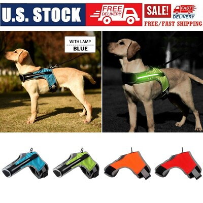 K Shape Luminous LED Harness Pet Dog Chest Strap Harness Night Outdoor S XL $7.74