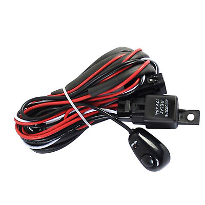 #ad Car Fog Light Switch Wiring Harness Kit Off road Strip Light Cord LED Work Light $16.04